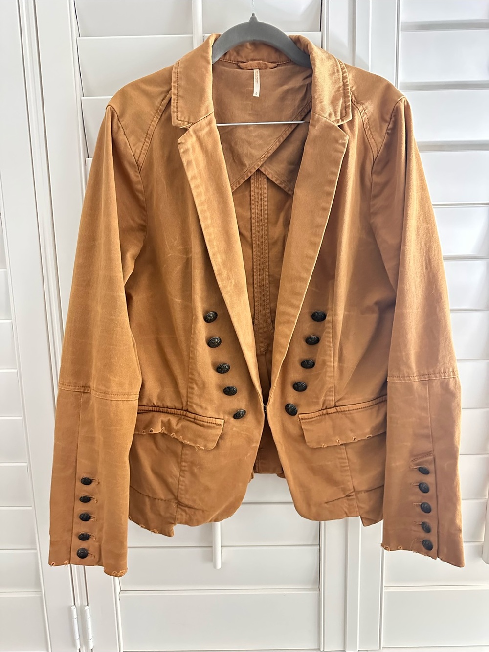 Free People Blazer size S - Camel color - intentionally distressed